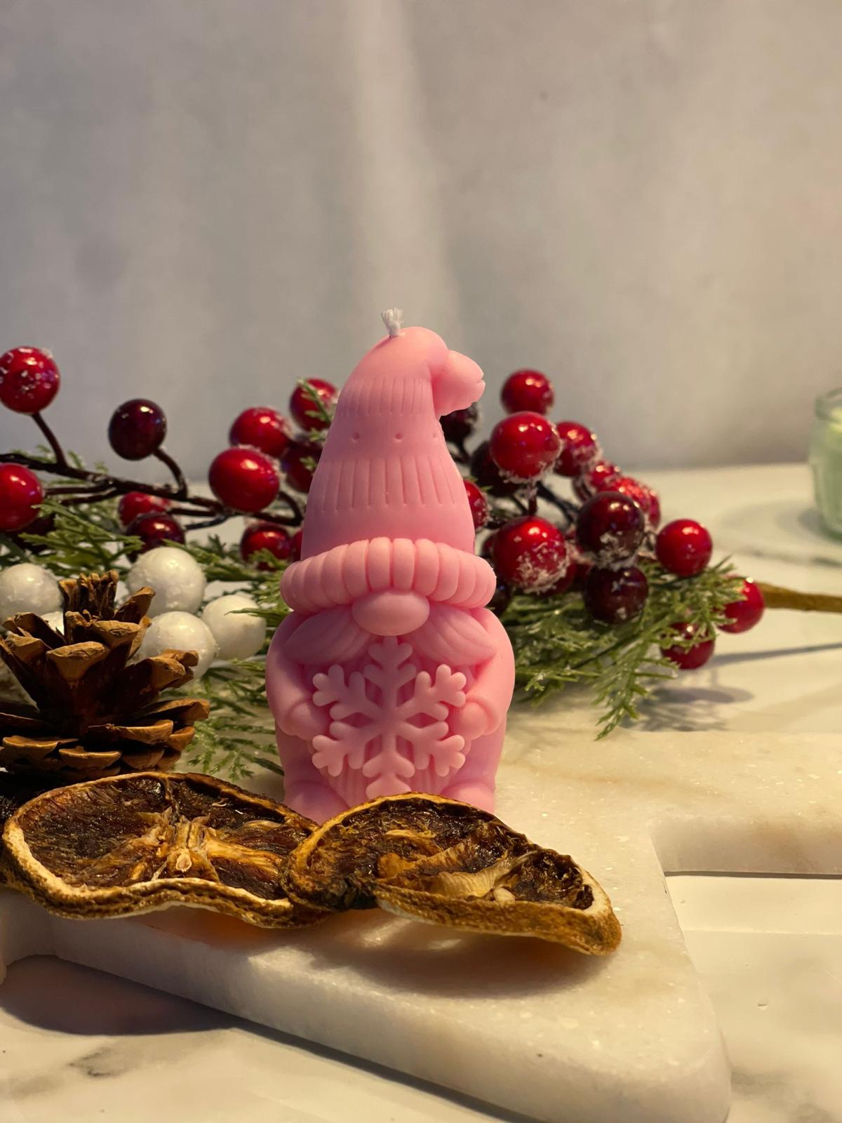 Mini Santa snow flake by A and G Candles